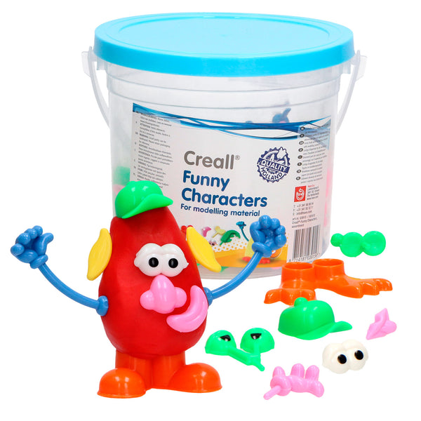 Creall Funny Characters Klei Accessoires, 130dlg - ToyRunner