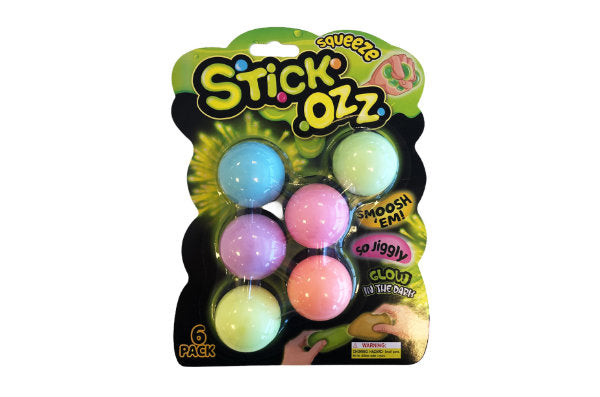 6 sticky stretch glow in the dark 24391 - ToyRunner