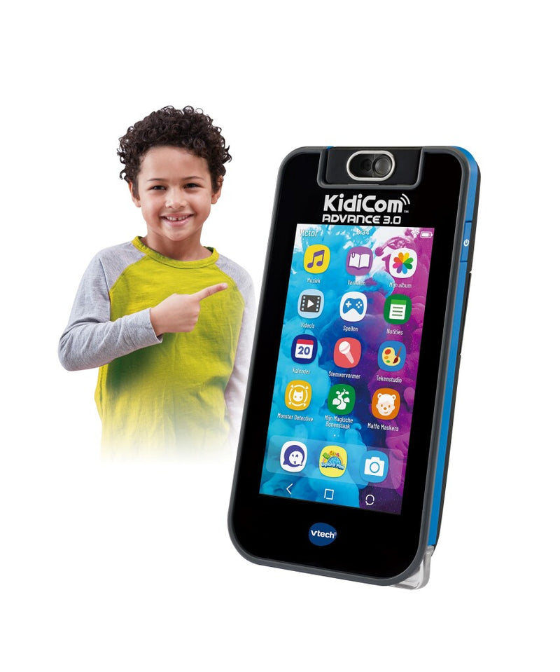 kindertelefoon KidiCom Advance 3.0 junior 17 cm blauw - ToyRunner