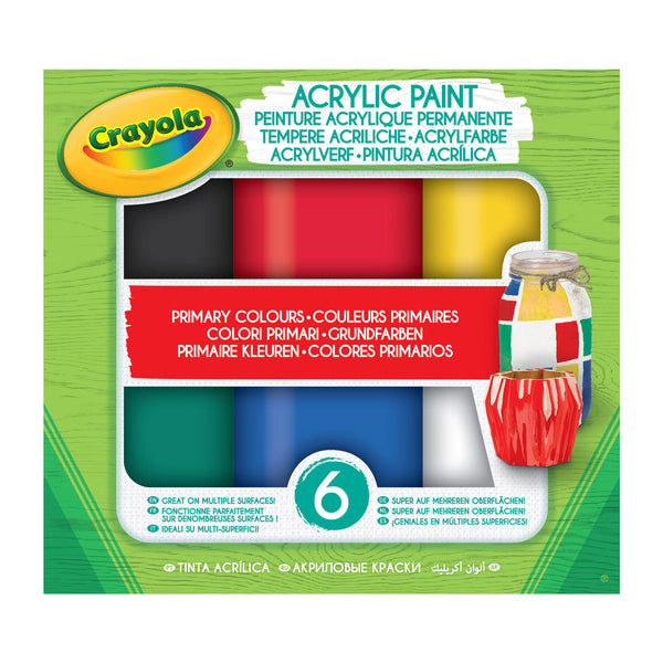 Crayola Acrylverf Primaire Tinten, 6st. - ToyRunner
