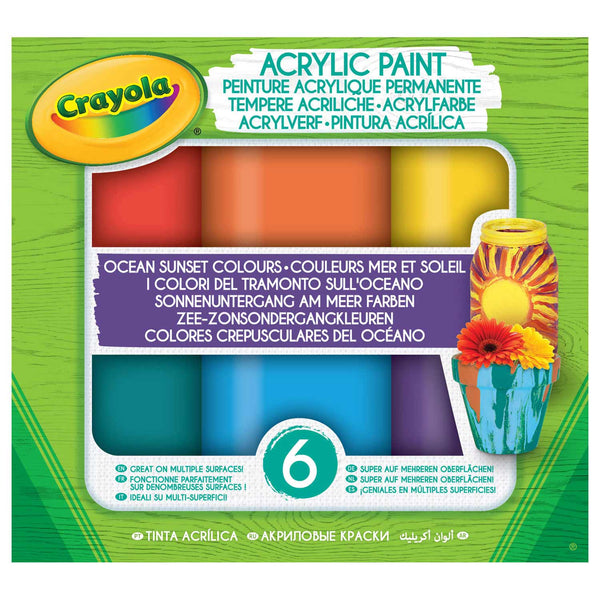 Crayola Acrylverf Ocean-Sunset Tinten, 6st. - ToyRunner