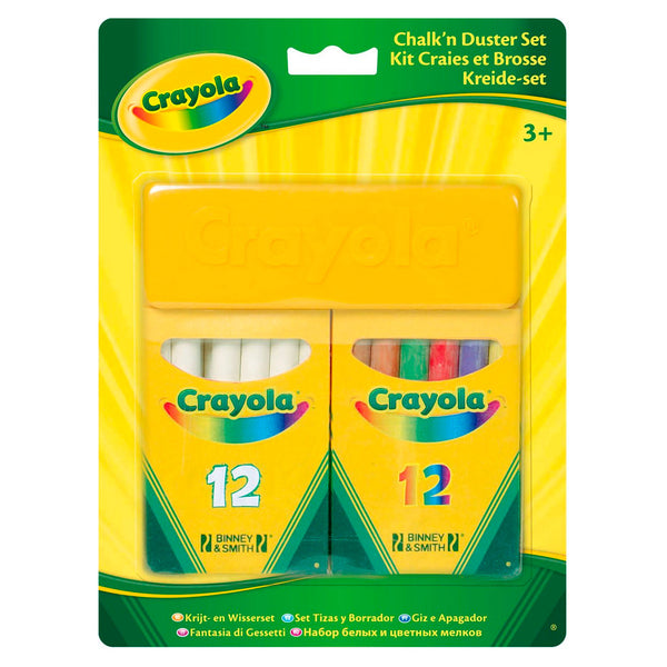 Crayola Bordkrijt (wit en gekleurd) met wisser - ToyRunner