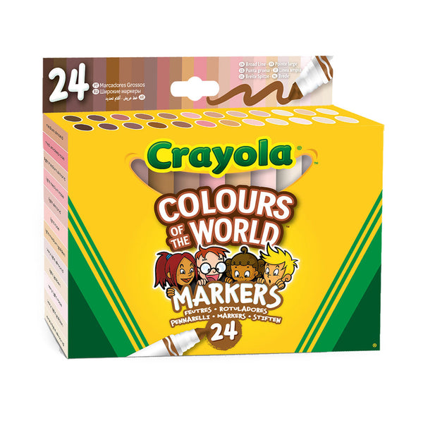 Crayola Colors of the World Viltstiften, 24st. - ToyRunner
