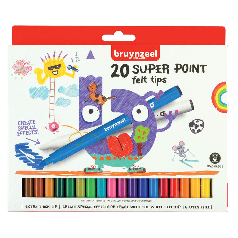 Bruynzeel Kids Super Point Viltstiften, 20st. - ToyRunner