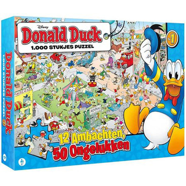 Puzzel Donald Duck 12 ambachten - 1000 stukjes - Legpuzzel Just2Play - ToyRunner