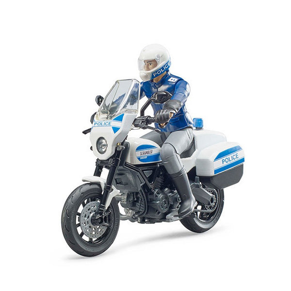 Bworld Ducati Scrambler politiemotor Bruder - 62731 - Speelgoedmotor Bruder - ToyRunner