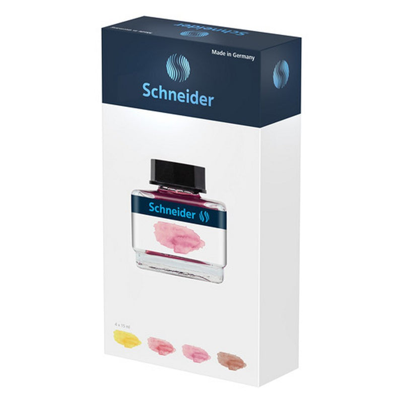 Schneider S-143702 Giftbox Pastelinkt 4 Potjes + Piston Convertor