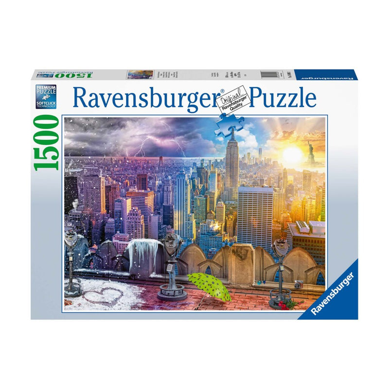 Puzzel New York Skyline dag en nacht - 1500 stukjes - Legpuzzel Ravensburger - ToyRunner