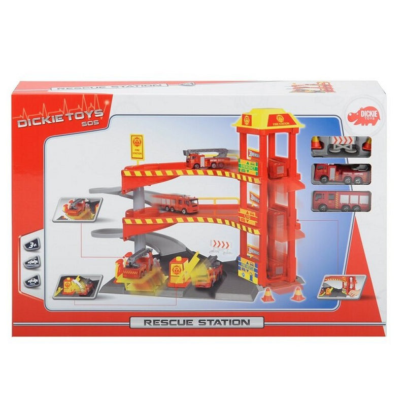 Dickie Toys Brandweerstation Garage Rood