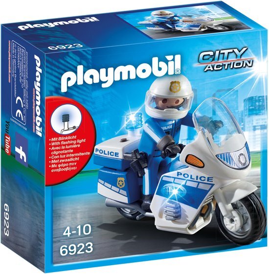 Playmobil 6923 Actie Politiemotor met Led Licht
