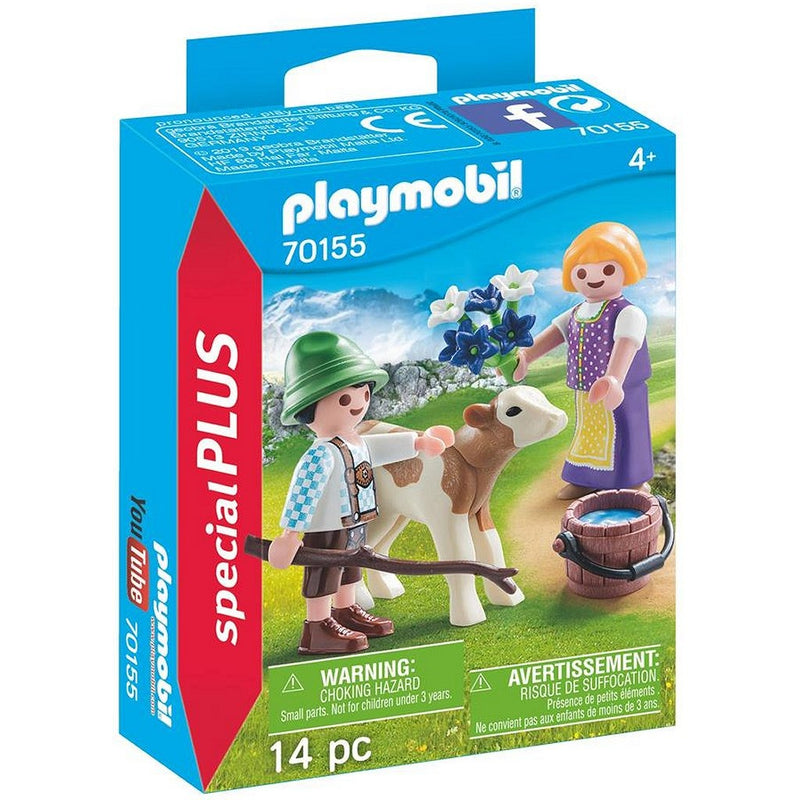 Playmobil 70155 Special Plus Jongen en Meisje met Kalf - ToyRunner