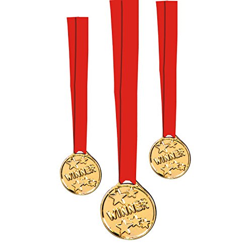 6 Medailles winner met rood lint 14575 - ToyRunner