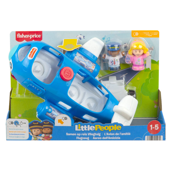 speelgoedvliegtuig Little People 35 x 20 cm blauw - ToyRunner