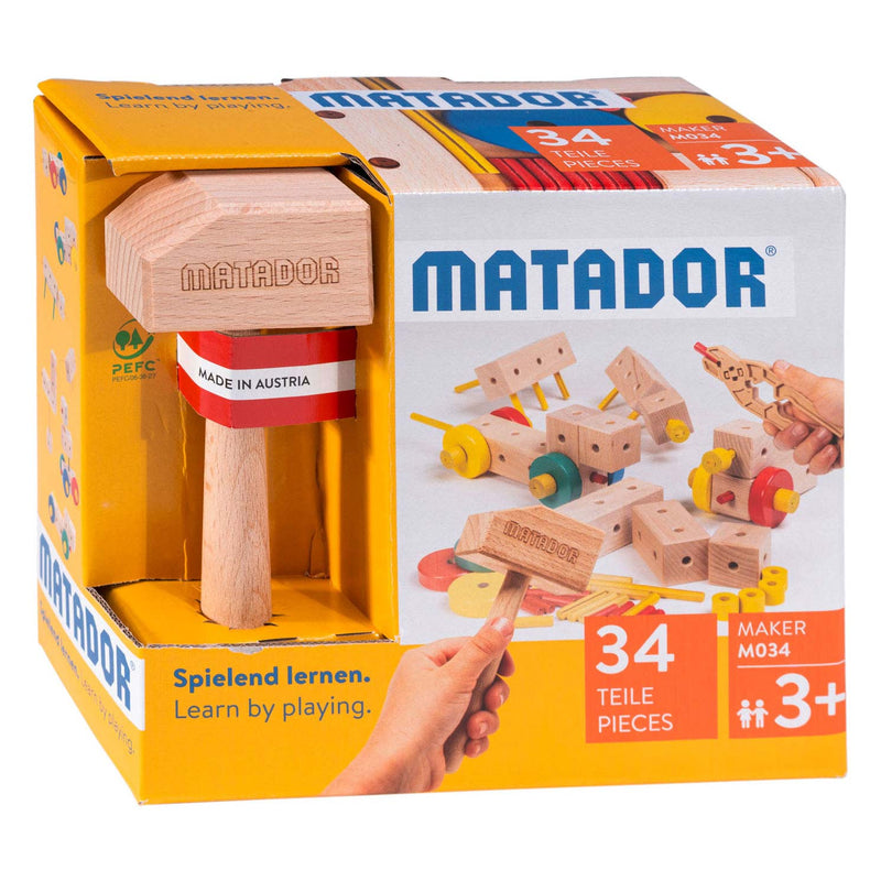 Matador Maker M034 Constructieset Hout, 34dlg. - ToyRunner