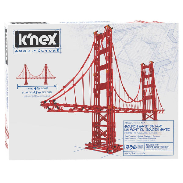 K'Nex Architecture Bouwset - Golden Gate Bridge, 1536dlg. - ToyRunner