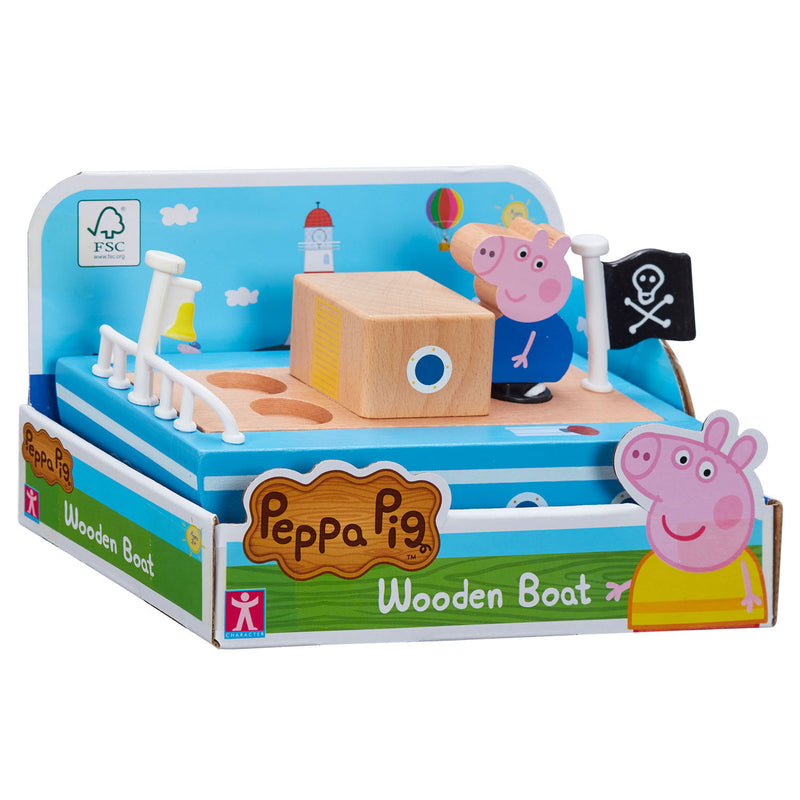 Peppa Pig Houten Boot met Figuur - ToyRunner