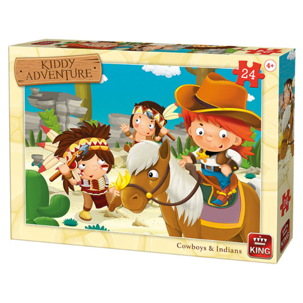 King puzzel Cowboys +Indians 24 pc 05789 - ToyRunner