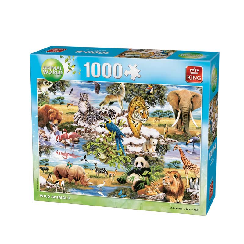 legpuzzel wilde dieren 1000 stukjes 68 x 49 cm - ToyRunner