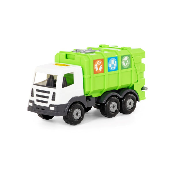 vuilniswagen Bobby-S junior 42 x 16,5 cm groen 2-delig - ToyRunner