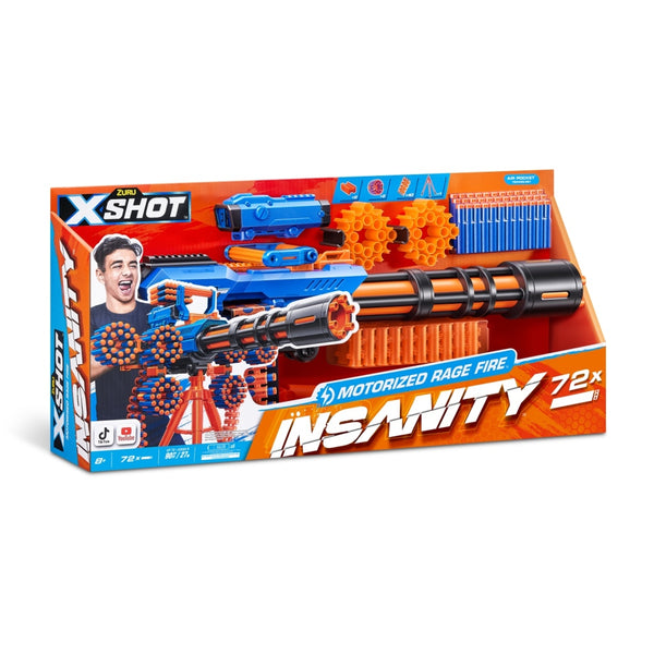 Zuru X-Shot Insanity Motorized Rage Fire Blaster + 72 Darts