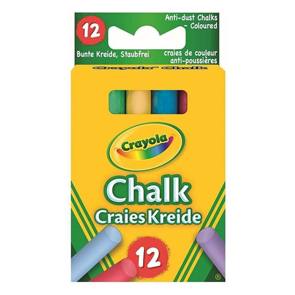 Crayola Anti-Stof Krijtjes 12 Kleuren - ToyRunner