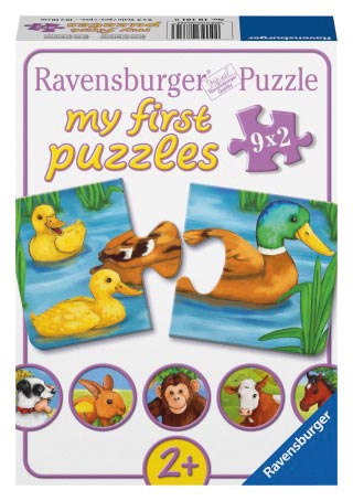 Puzzel lieve dieren - 9x2 stukjes - Legpuzzel Ravensburger - ToyRunner