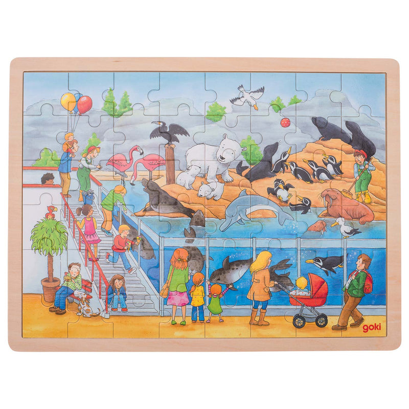 houten legpuzzel dierentuin 48-delig - ToyRunner