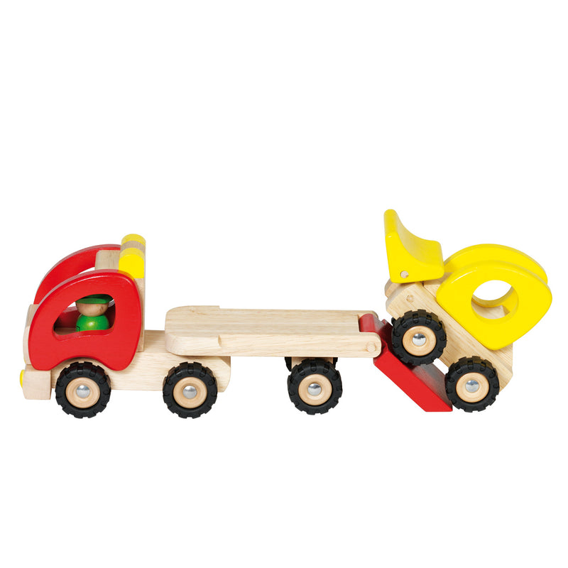 Houten Vrachtwagen Dieplader - ToyRunner