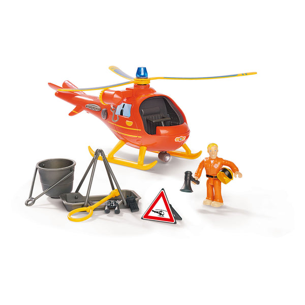 Brandweerman Sam Helikopter Wallaby met Figuur - ToyRunner