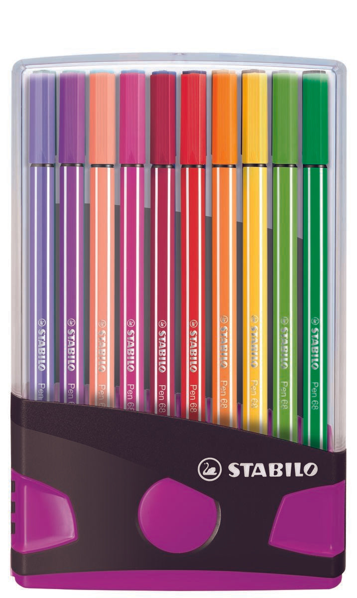 STABILO Pen 68 Colorparade Antraciet/Roze, 20st. - ToyRunner