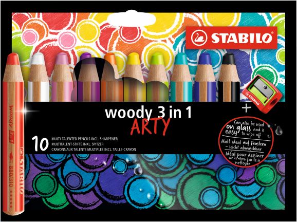 STABILO Woody ARTY Etui - 10 Kleuren + Puntenslijper - ToyRunner