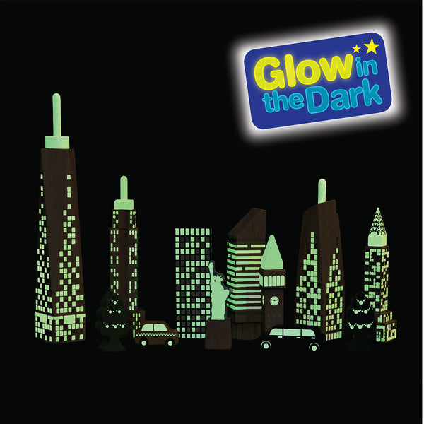 Wonderworld Speelblokken Glow in the Dark - Skyline - ToyRunner