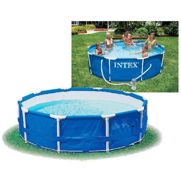 opzetzwembad met pomp 28212GN 366 x 76 cm blauw - ToyRunner