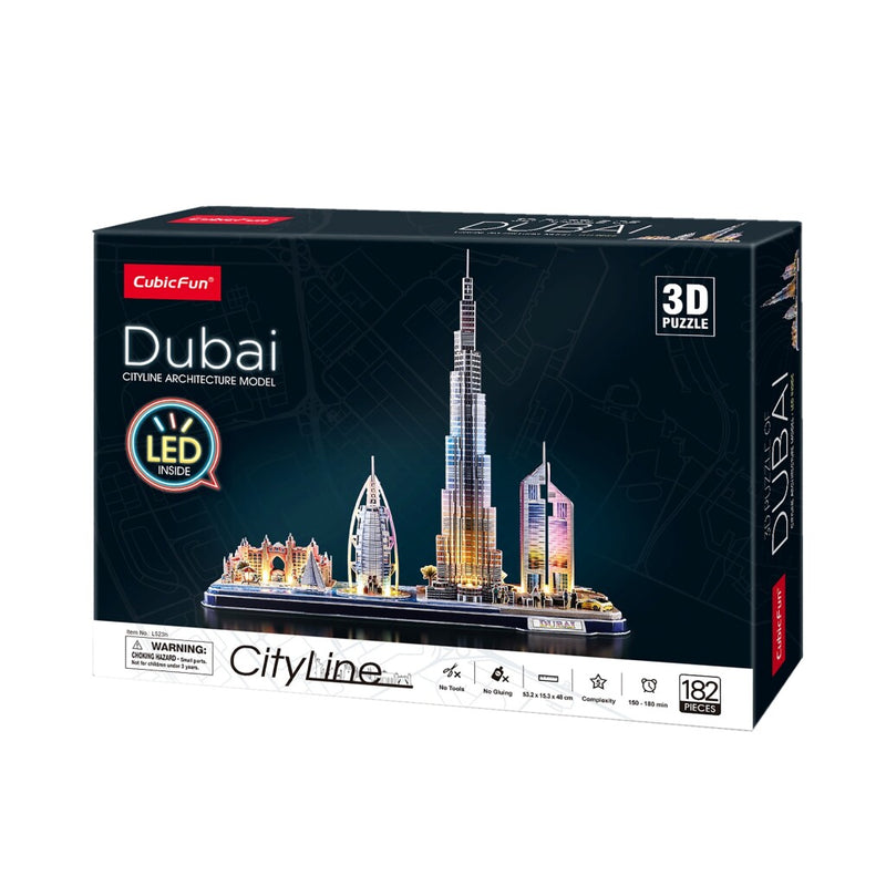 Cubic Fun 3D LED Puzzel Dubai 182 Stukjes - ToyRunner
