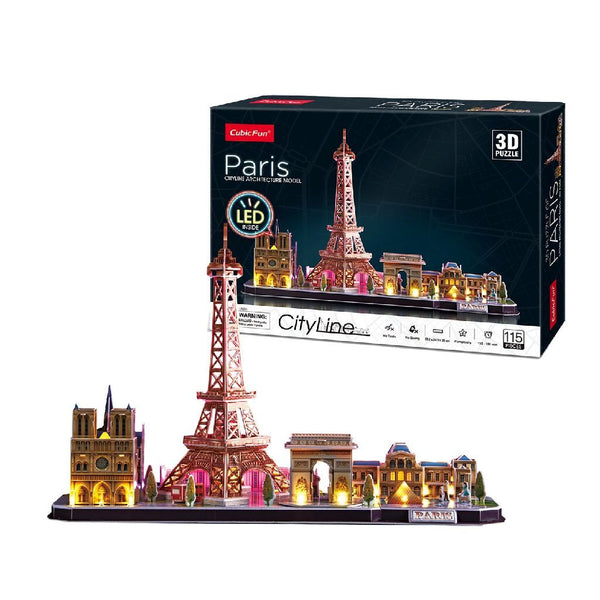 Cubic Fun 3D LED Puzzel Parijs 115 Stukjes - ToyRunner