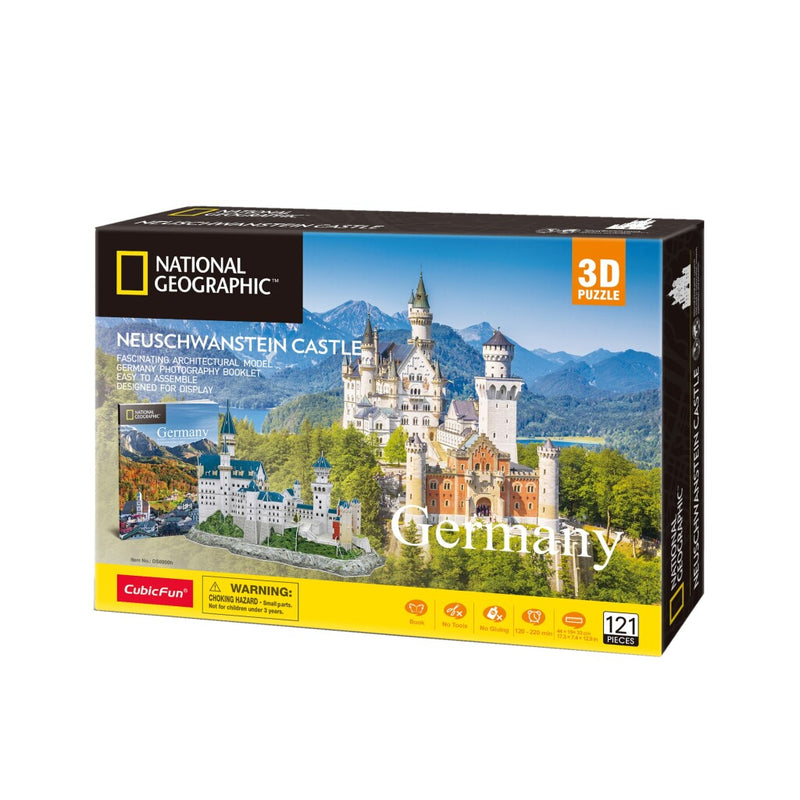 Cubic Fun National Geographic 3D Puzzel Neuschwanstein 121 Stukjes - ToyRunner