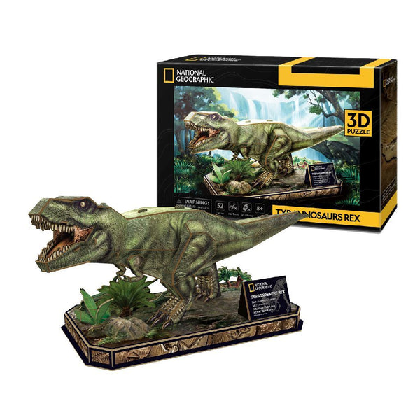 National Geographic Houten 3D Puzzel Tyrannosaurus Rex 52 Stukjes - ToyRunner
