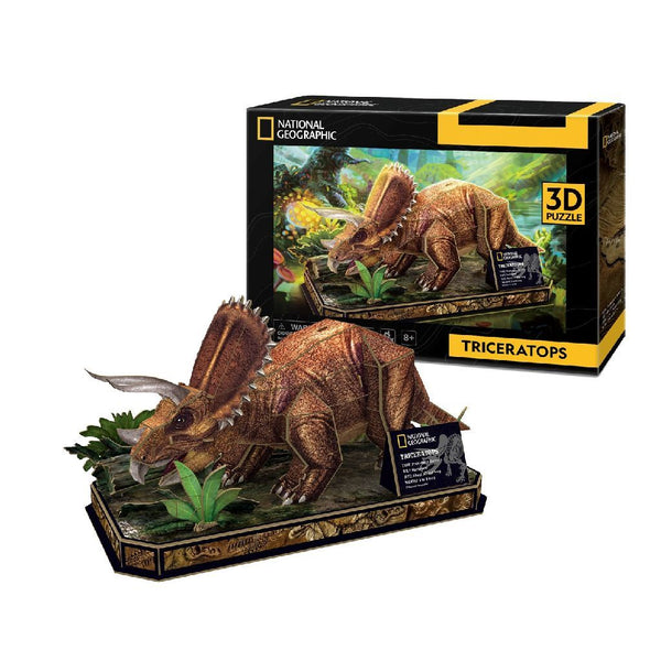 National Geographic Houten 3D Puzzel Triceratops 44 Stukjes - ToyRunner