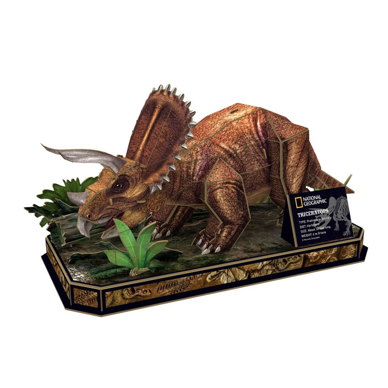 National Geographic Houten 3D Puzzel Triceratops 44 Stukjes - ToyRunner