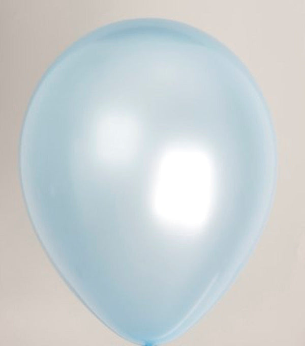 Zak met 100 ballons no. 12 parel lichtblauw - ToyRunner