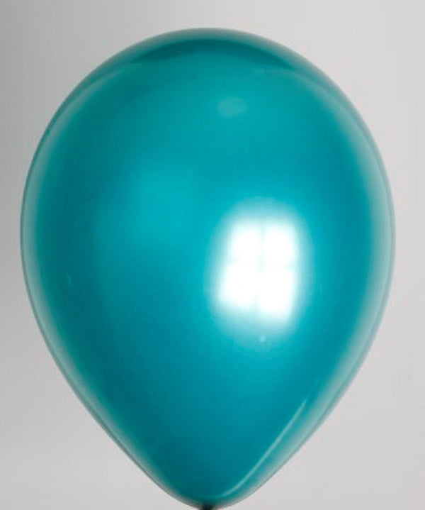 Zak met 100 ballons no. 12 metallic zeegroen - ToyRunner