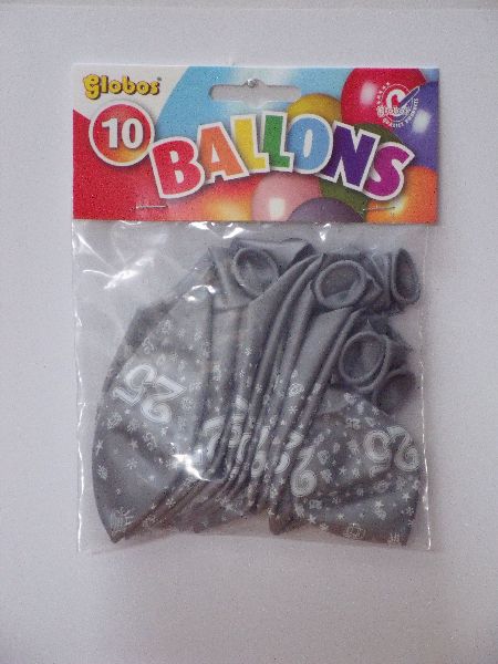 Ballonnen cijfer 25 no. 14 metallic 5 pakjes met 8 stuks - ToyRunner