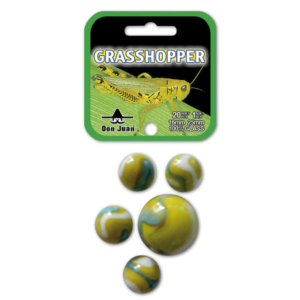 Don Juan Grasshopper Knikkers 21 Stuks 16+25 mm - ToyRunner