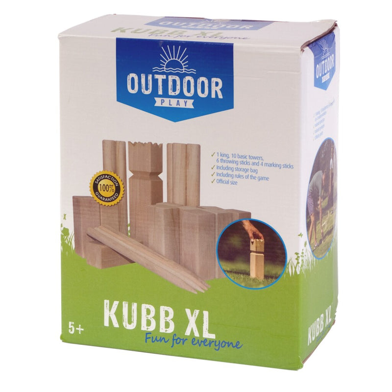 Outdoor Play XL Kubb met 21 Houten Onderdelen - ToyRunner