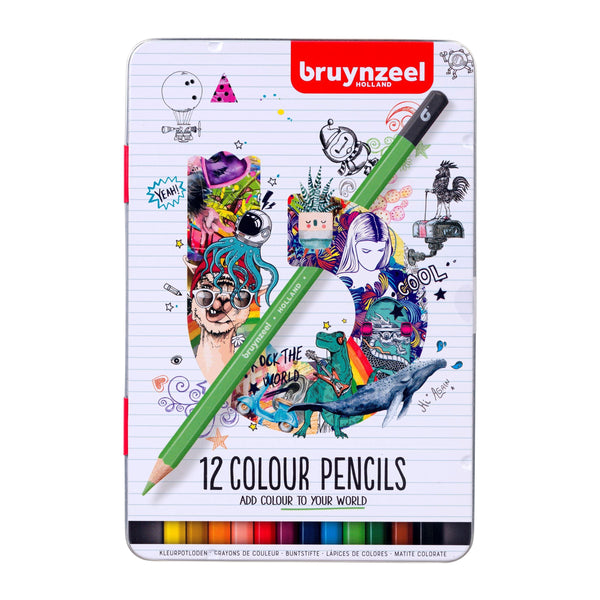 Bruynzeel blik 12 kleurpotloden - ToyRunner