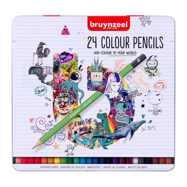 Bruynzeel blik 24 kleurpotloden - ToyRunner