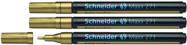 Schneider S-127153-3 Lakmarker Maxx 271 1-2 Mm Goud Set Van 3