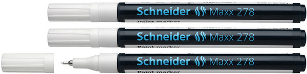 Schneider S-127849-3 Lakmarker Maxx 278 0,8 Mm Wit Set Van 3