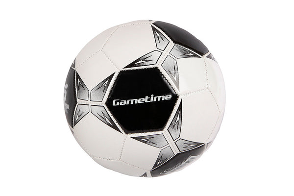 Gametime voetbal synthetisch leer wit maat 5 260-280gr - ToyRunner