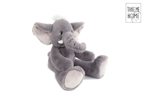 Take Me Home olifant pluche grijs 36 cm - ToyRunner
